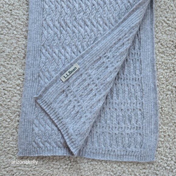 L.L. Bean Cashmere Mini-Cable Knit Scarf - Picture 7 of 8